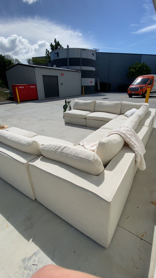 Ex Freedom 8 Piece Beige Modular Sofa