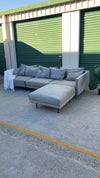 4 Seater Modular Sectional Sofa w/Ottoman *Grey*