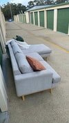 Ex Fantastic Furniture L Seater Sectional Sofa *Grey*
