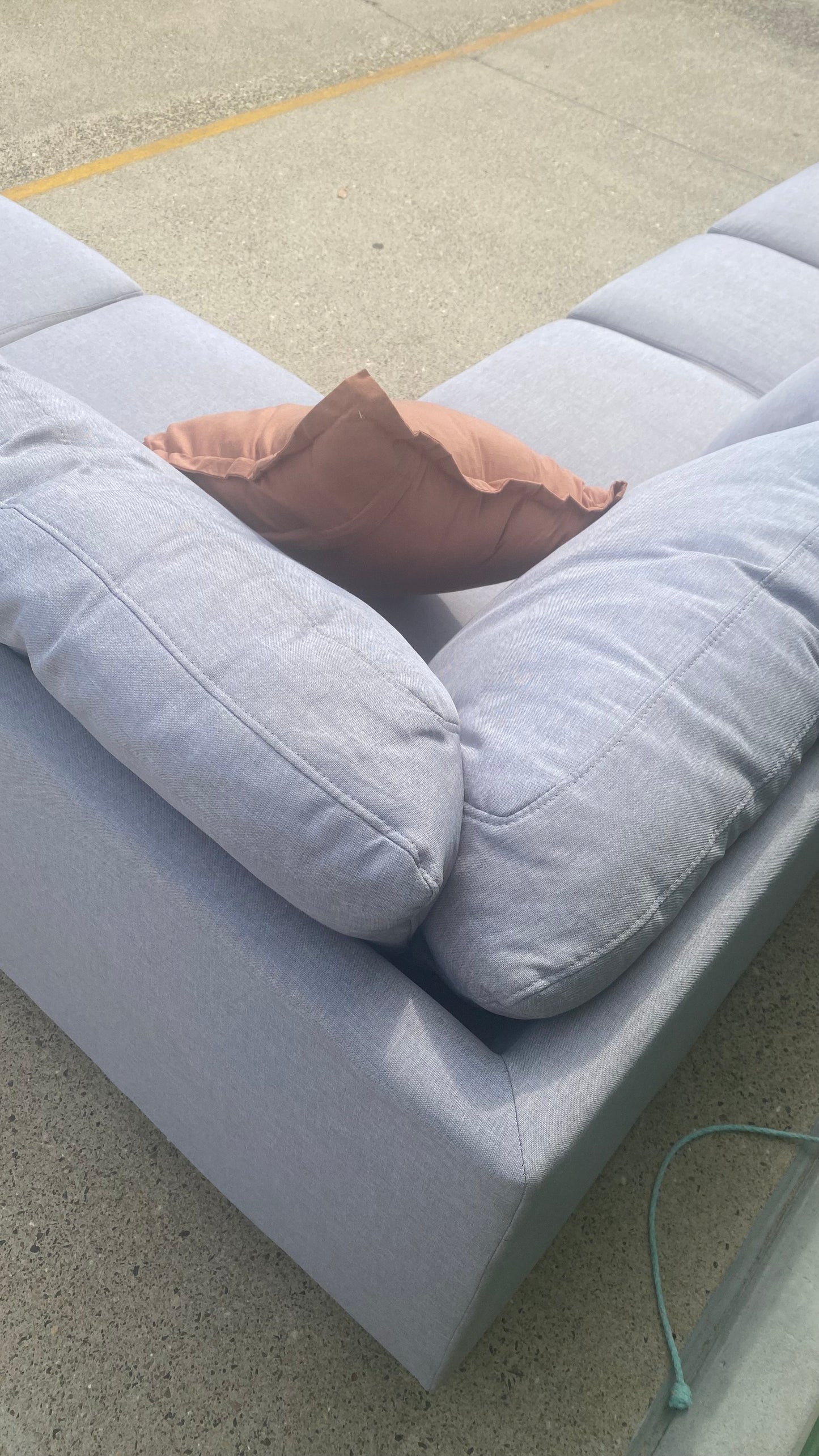 6 Seater Sectional Sofa *Light Grey*