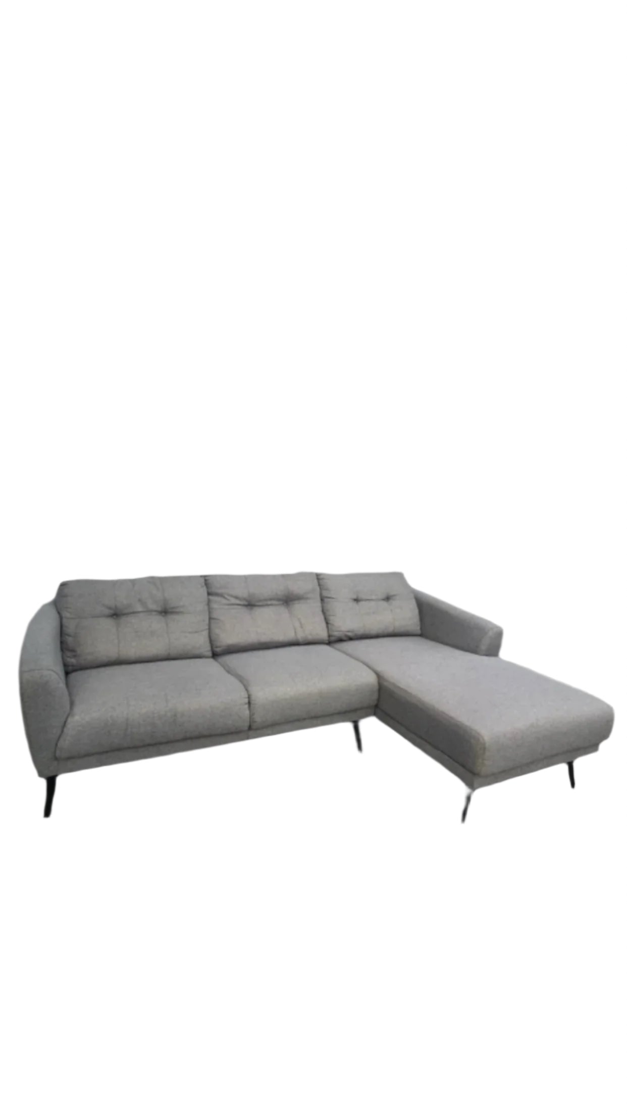 Grey L Seater Sofa