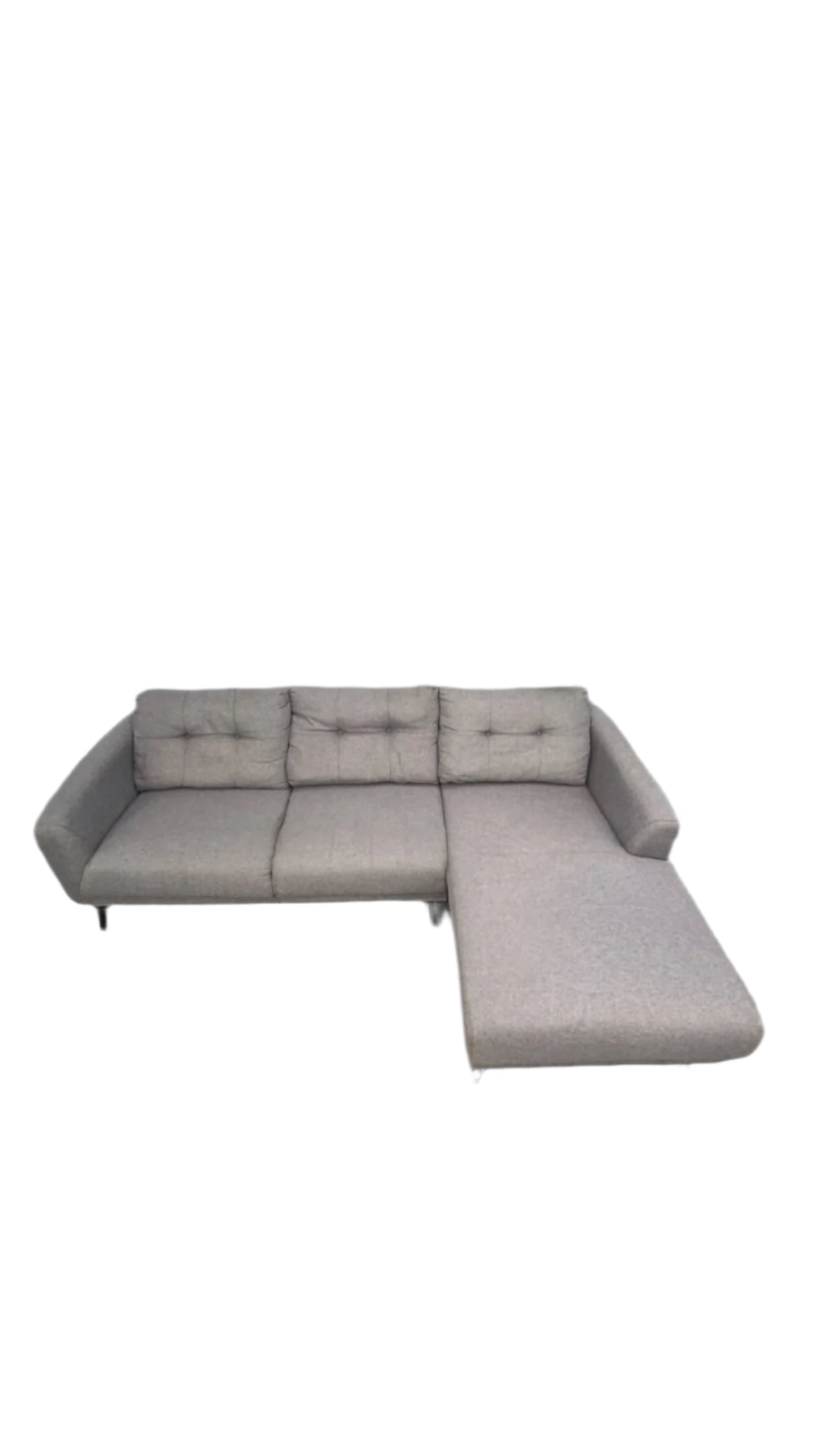 Grey L Seater Sofa