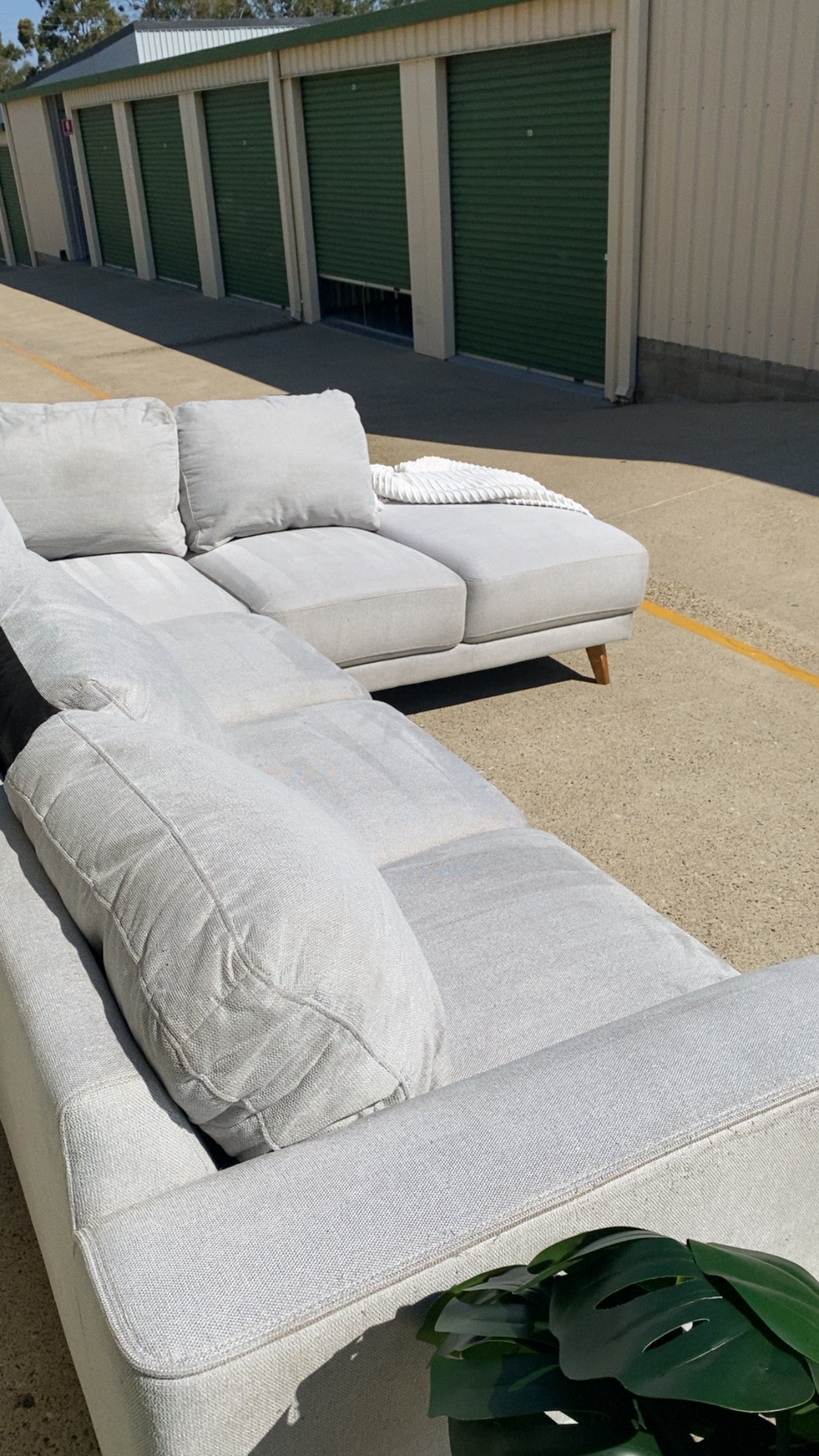 Grey L Shape Sectional Sofa