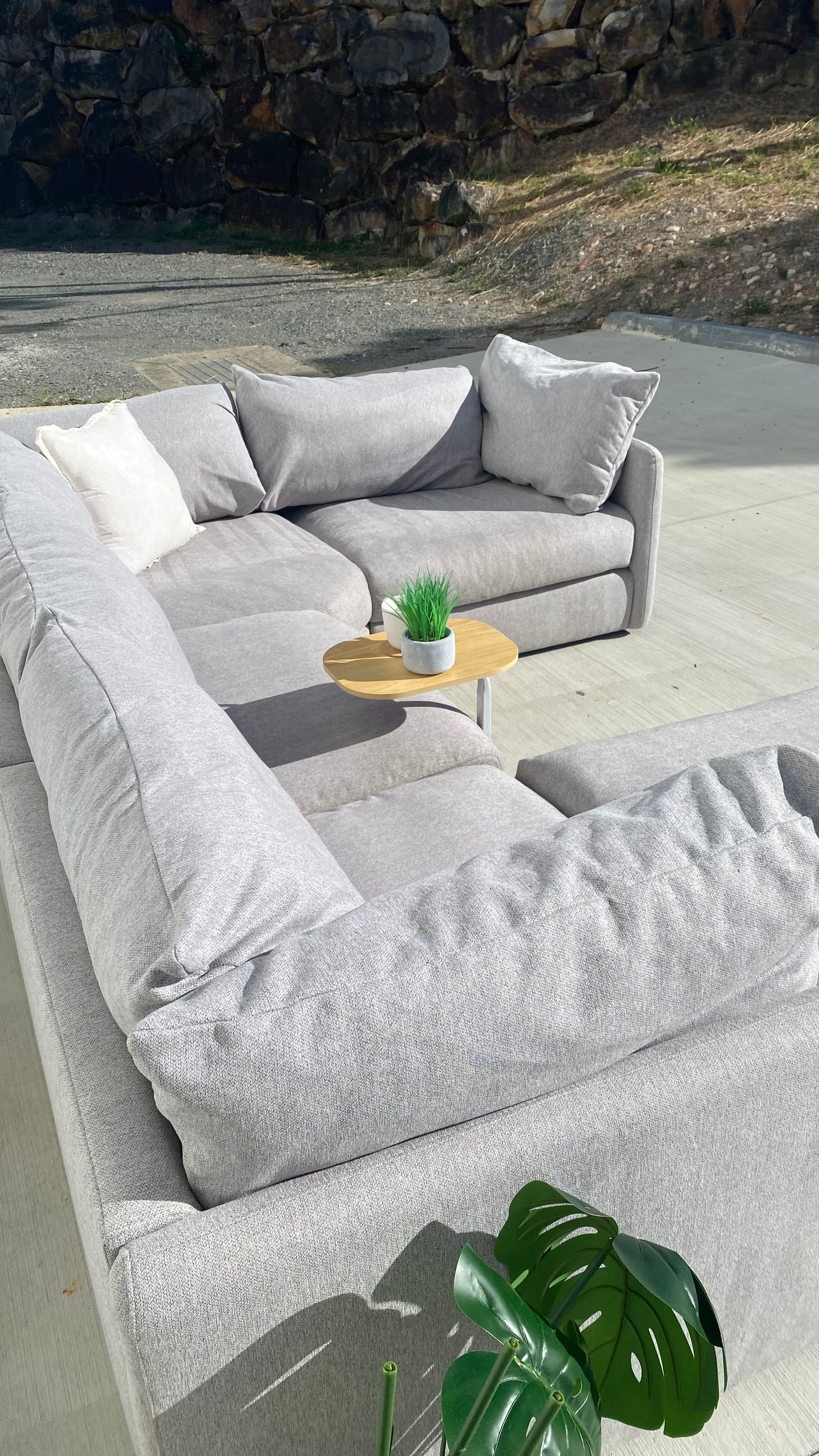 Ex Nick Scali 4 Piece Modular Cloud Style Sofa w/Ottoman