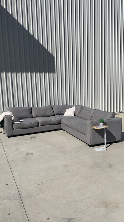 Ex Harvey Norman Modular Grey Corner Lounge Suite