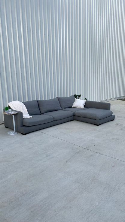 Ex Freedom Long Island Grey Fabric Modular Sofa