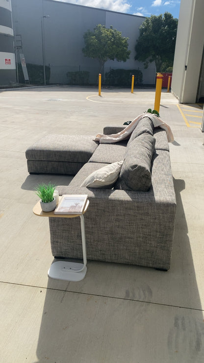 Freedom Modular 4 Seater Grey Sofa w/Ottoman