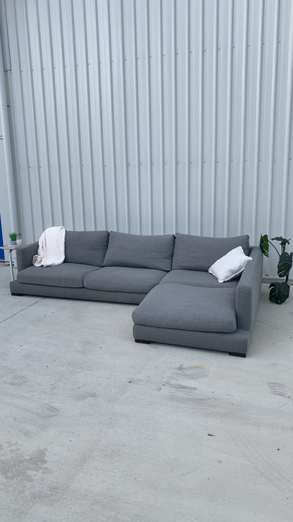 Ex Freedom Long Island Grey Fabric Modular Sofa