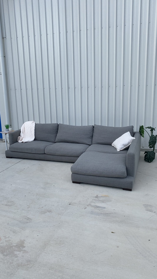 Ex Freedom Long Island Grey Fabric Modular Sofa