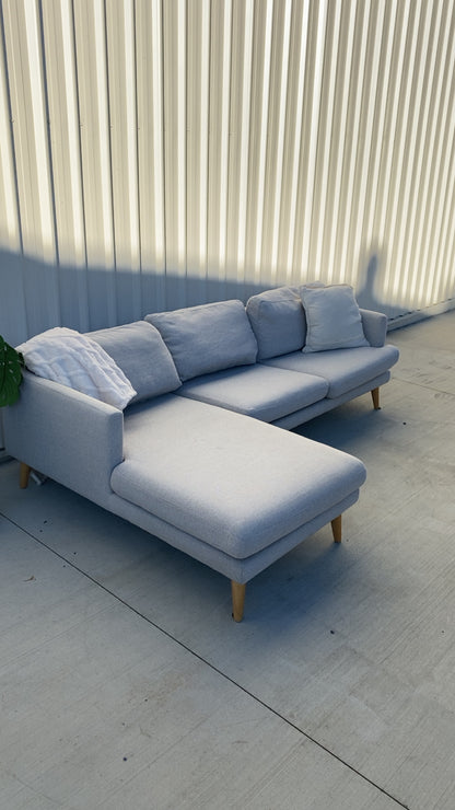 Ex Lounge Lovers Grey L Shape Sofa