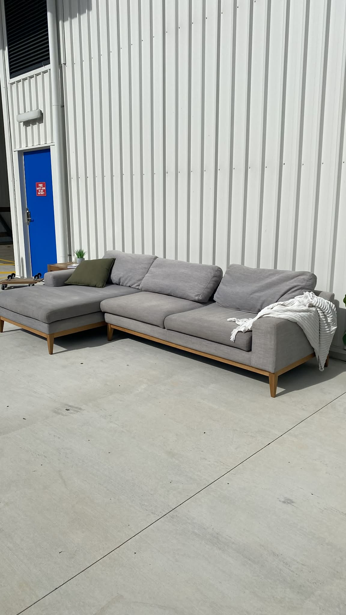 Premium Large Grey LHC Sofa