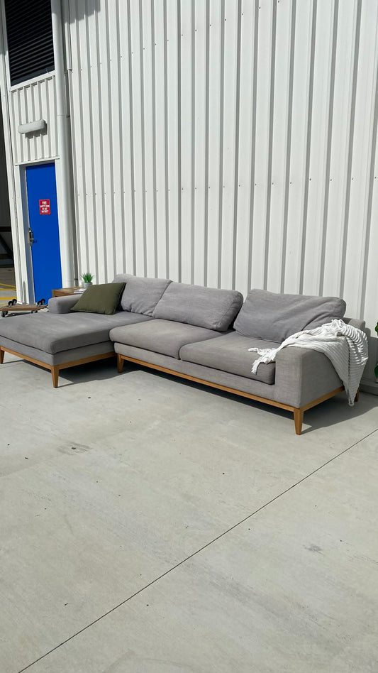 Premium Large Grey LHC Sofa