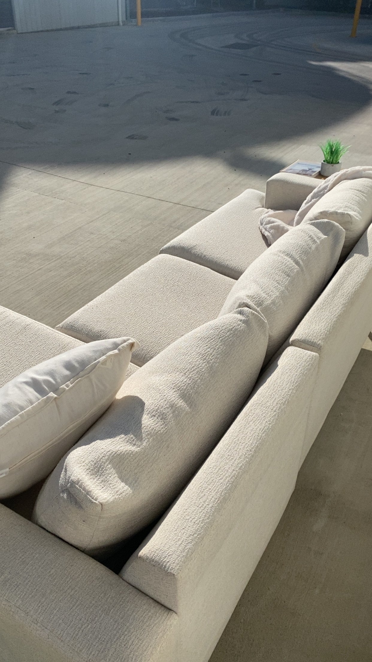 Ex Fantastic Furniture Marella L Shape Biege Sofa