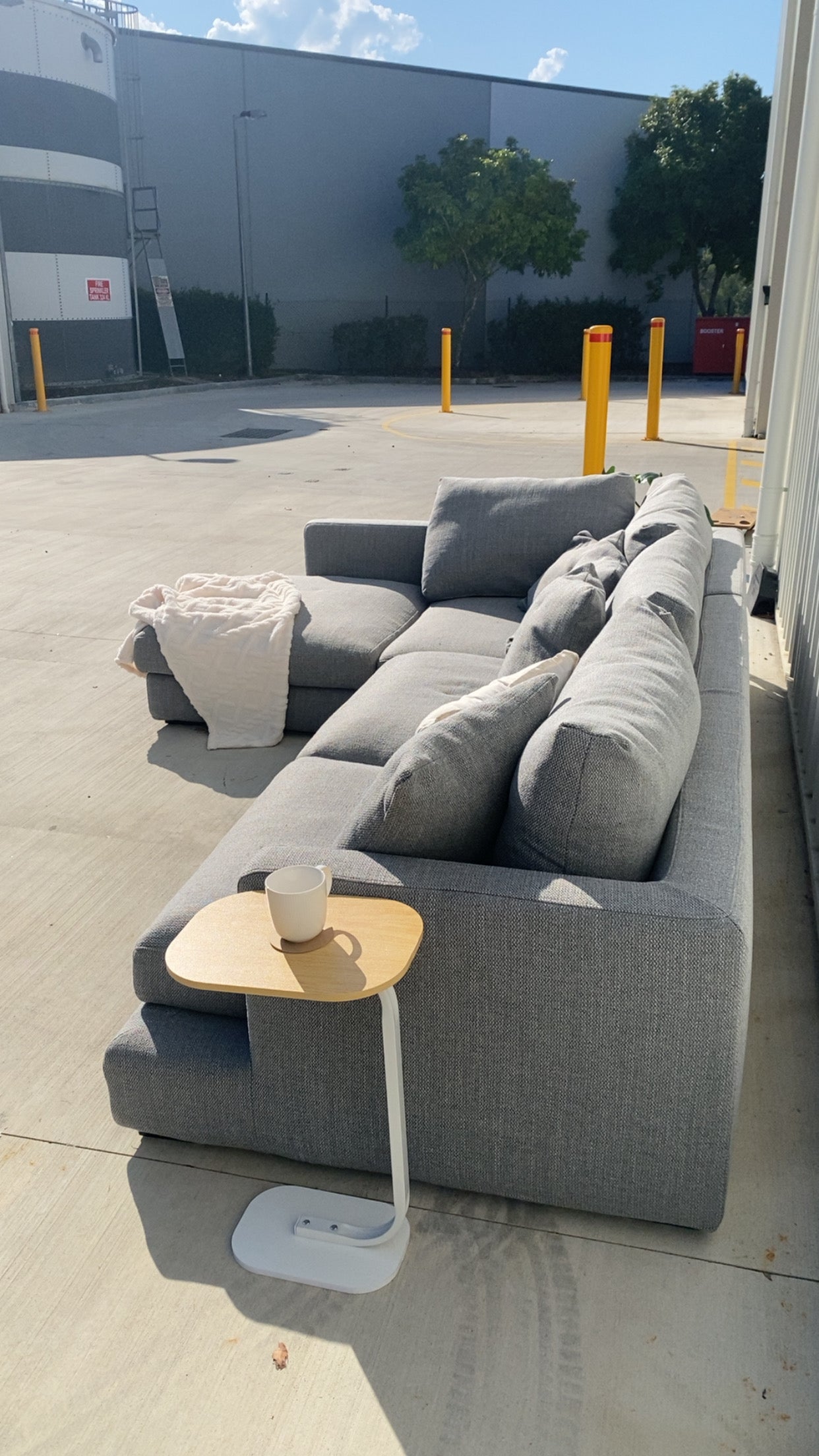 Ex LoungeLovers Long Beach L Shape Grey Sofa