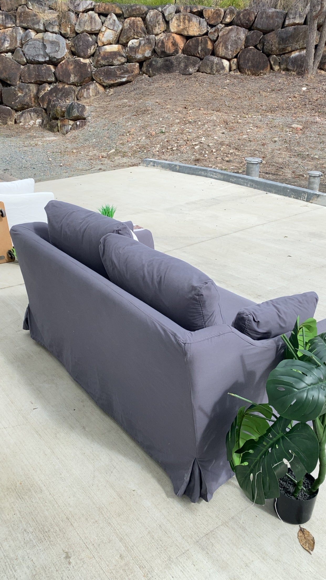 Ex IKEA HYLTARP 2-Seater Navy Grey Sofa