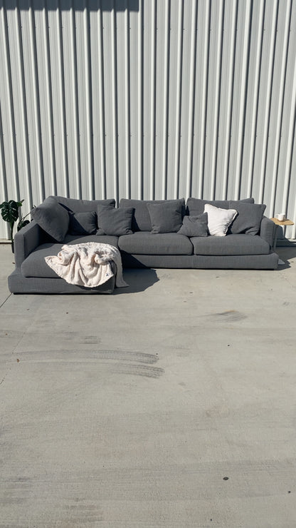 Ex LoungeLovers Long Beach L Shape Grey Sofa