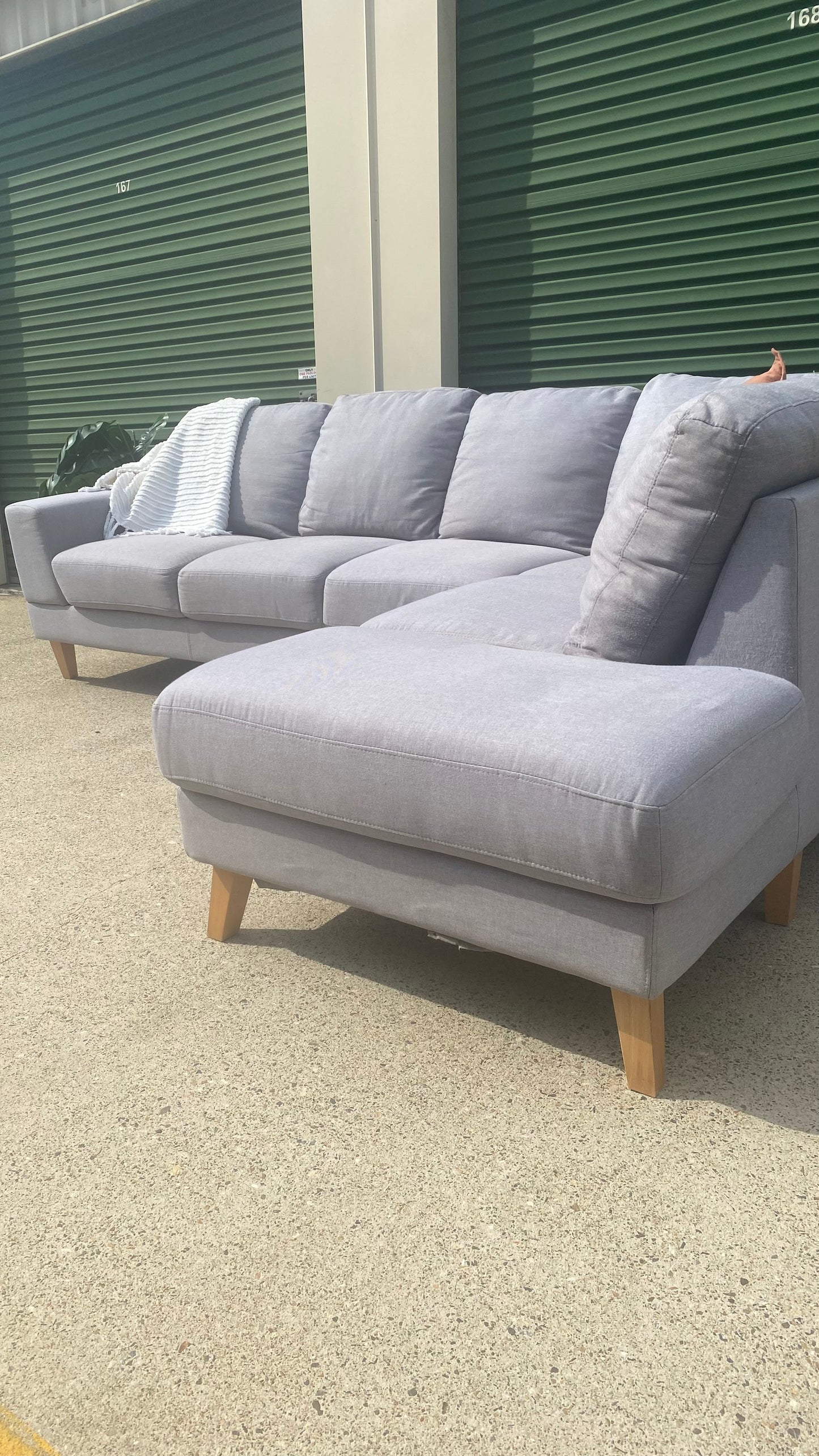 6 Seater Sectional Sofa *Light Grey*