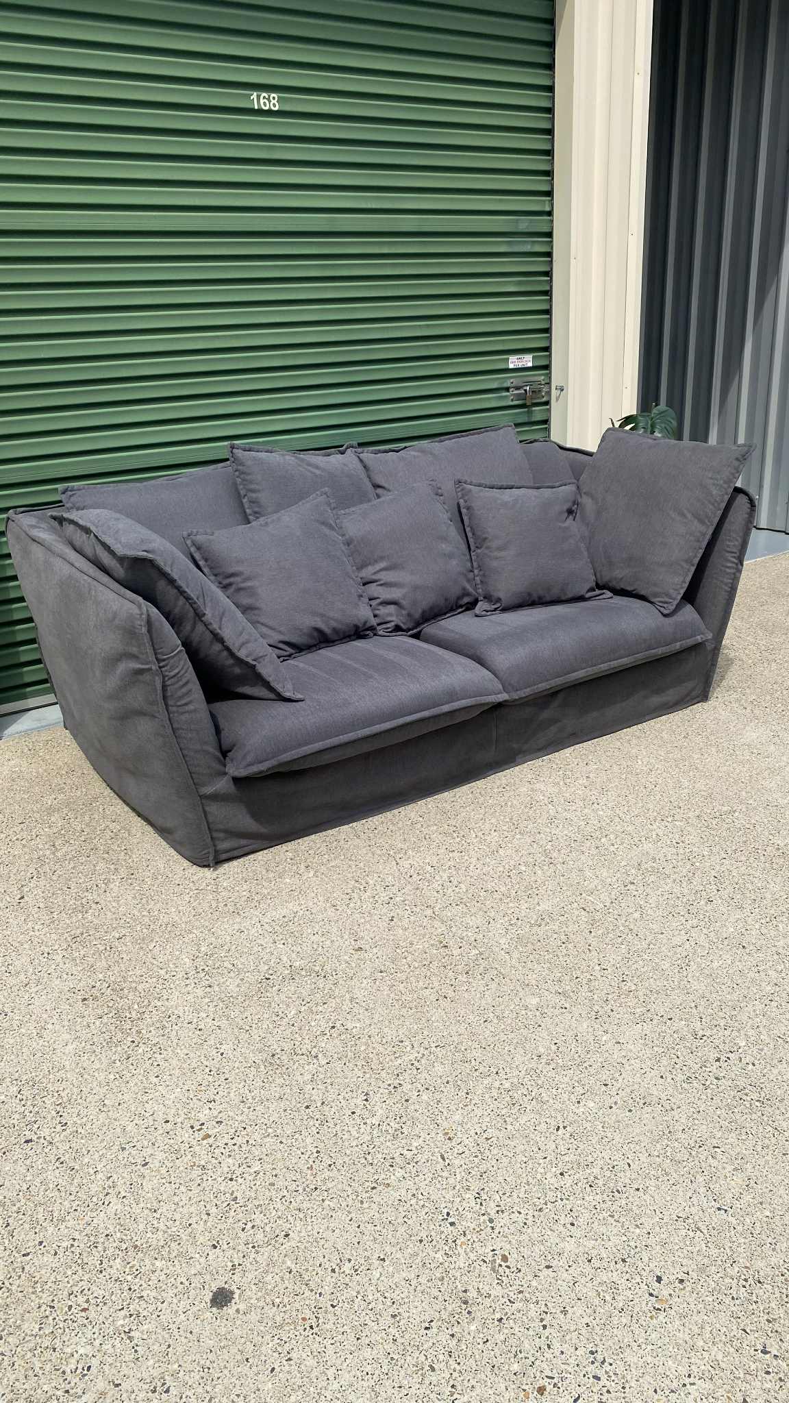 Ex Eureka CLIO 3-Seater Grey Sofa