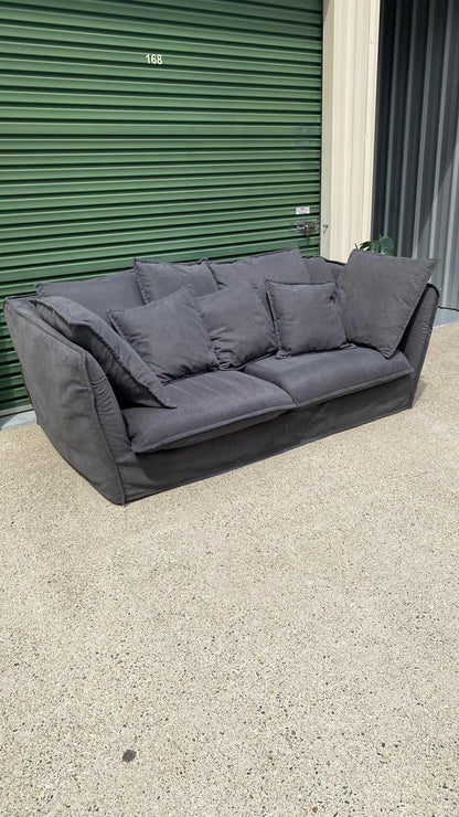 Ex Eureka CLIO 3-Seater Grey Sofa