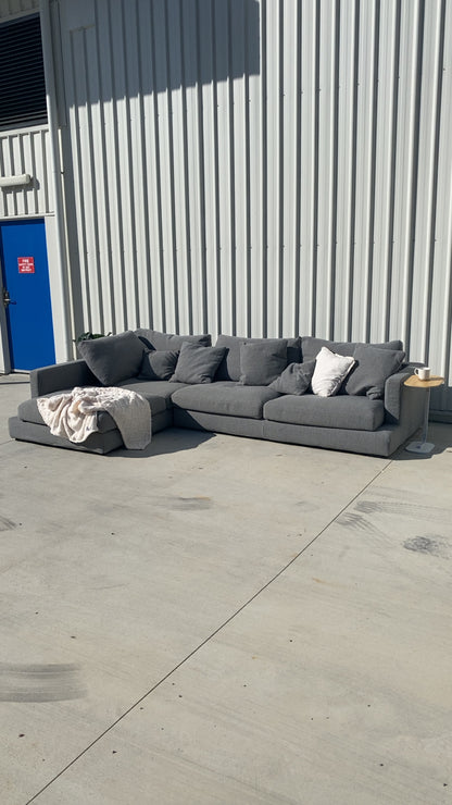 Ex LoungeLovers Long Beach L Shape Grey Sofa