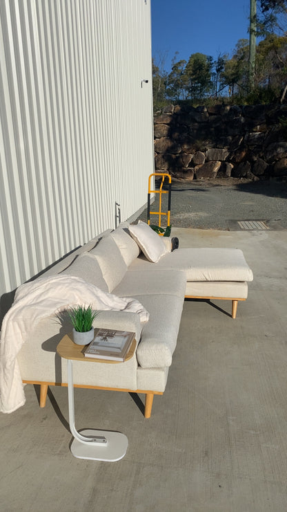 Ex Fantastic Furniture Marella L Shape Biege Sofa