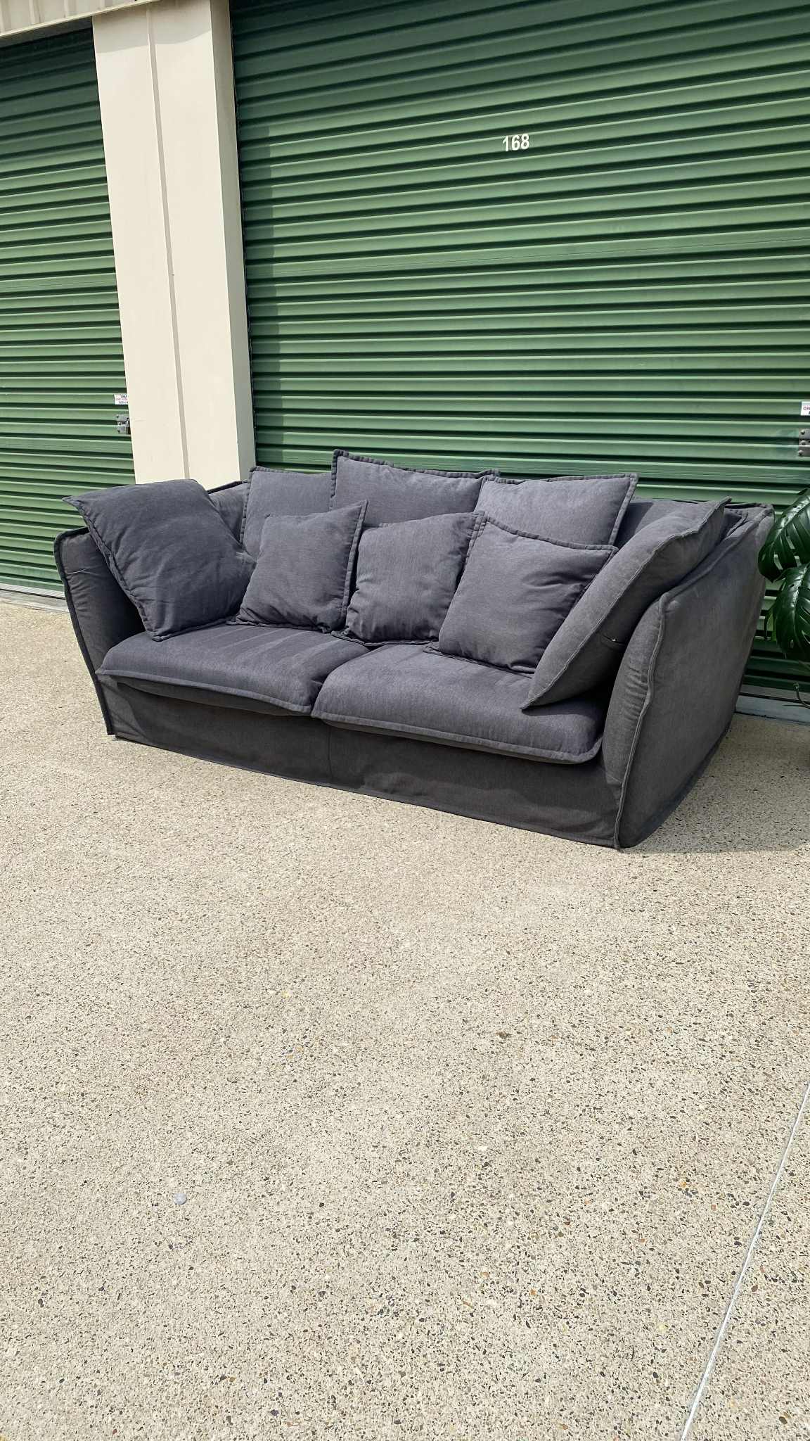 Ex Eureka CLIO 3-Seater Grey Sofa