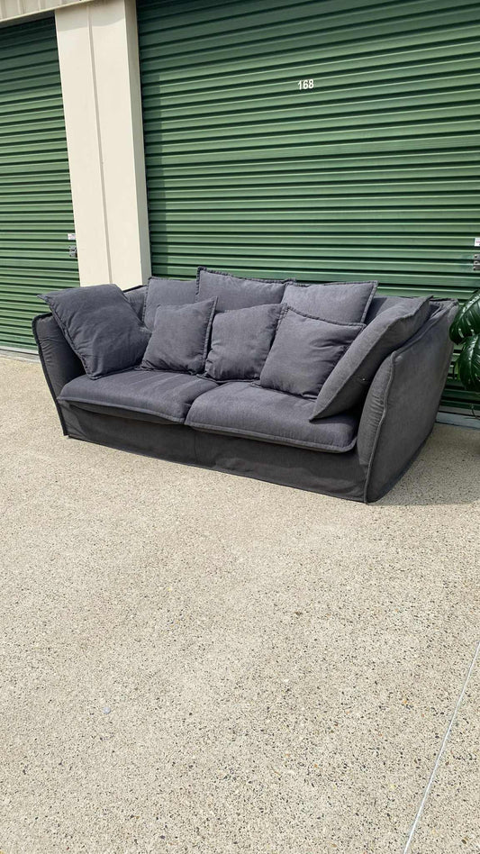 Ex Eureka CLIO 3-Seater Grey Sofa