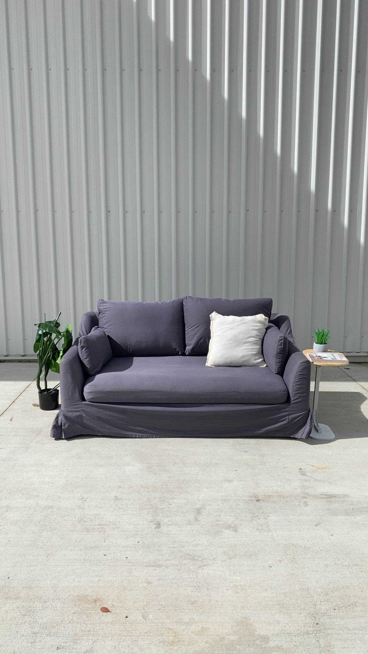 Ex IKEA HYLTARP 2-Seater Navy Grey Sofa