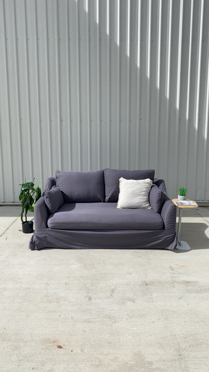 Ex IKEA HYLTARP 2-Seater Navy Grey Sofa