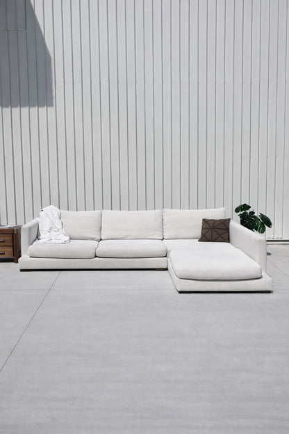 Ex James Lane White Biege Sand L Shape Lounge
