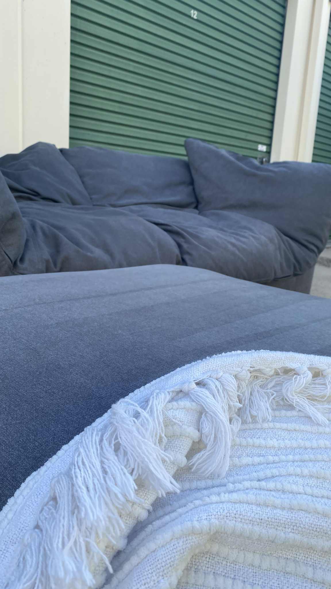 Ex Eureka 2.5 Deep Seated Charcoal Grey Sofa w/Ottoman