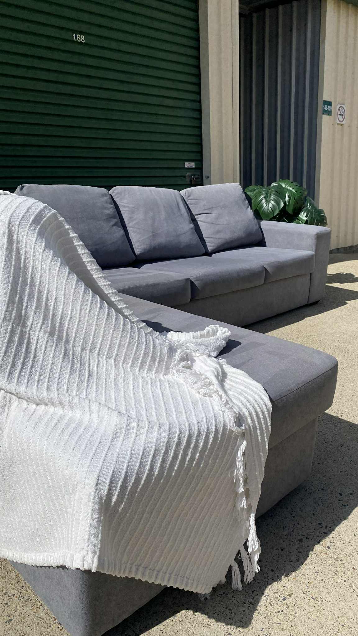 Ex Fantastic Furniture L Seater Sectional Sofa *Grey*