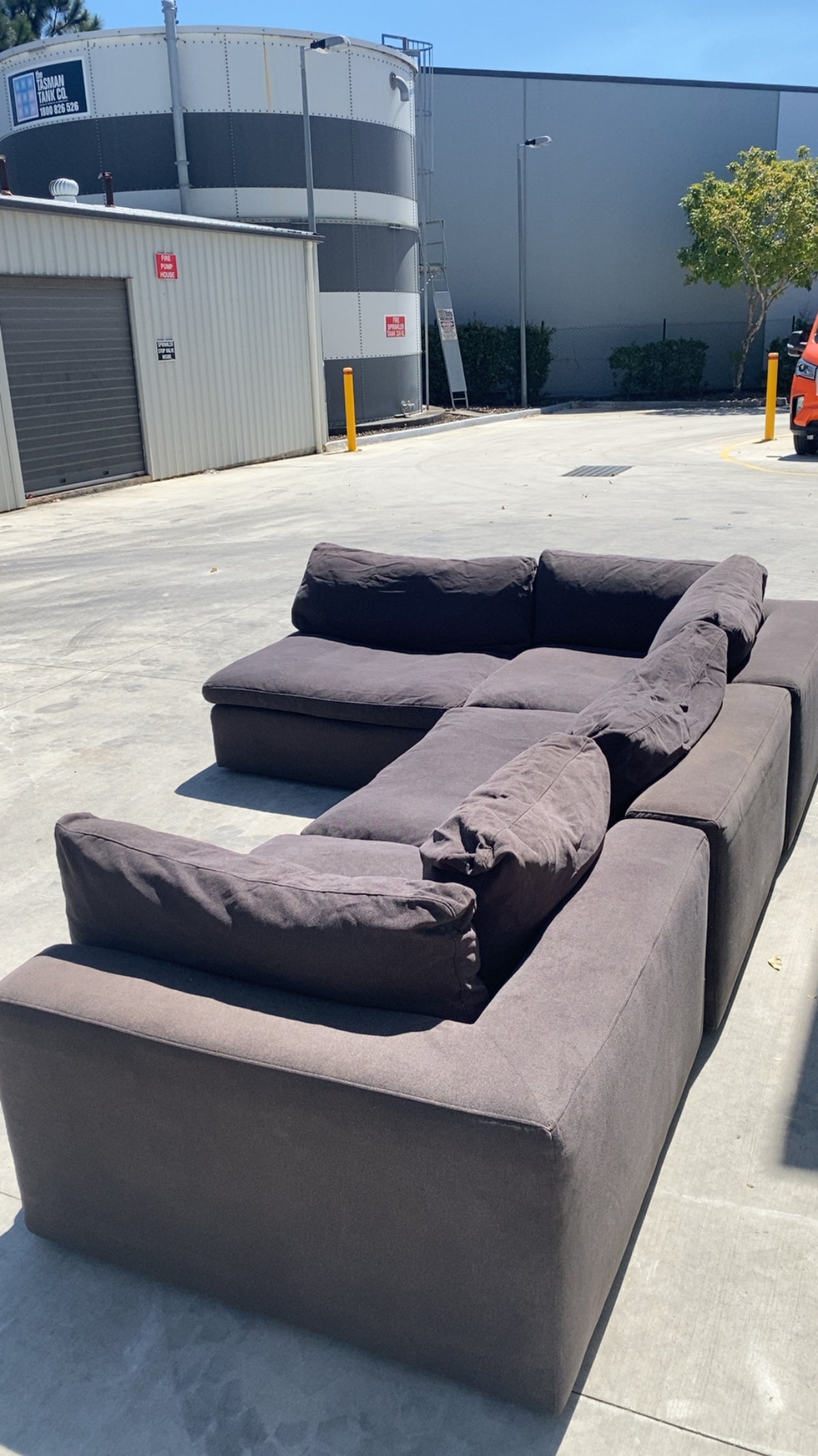Modular Cloud Charcoal Couch