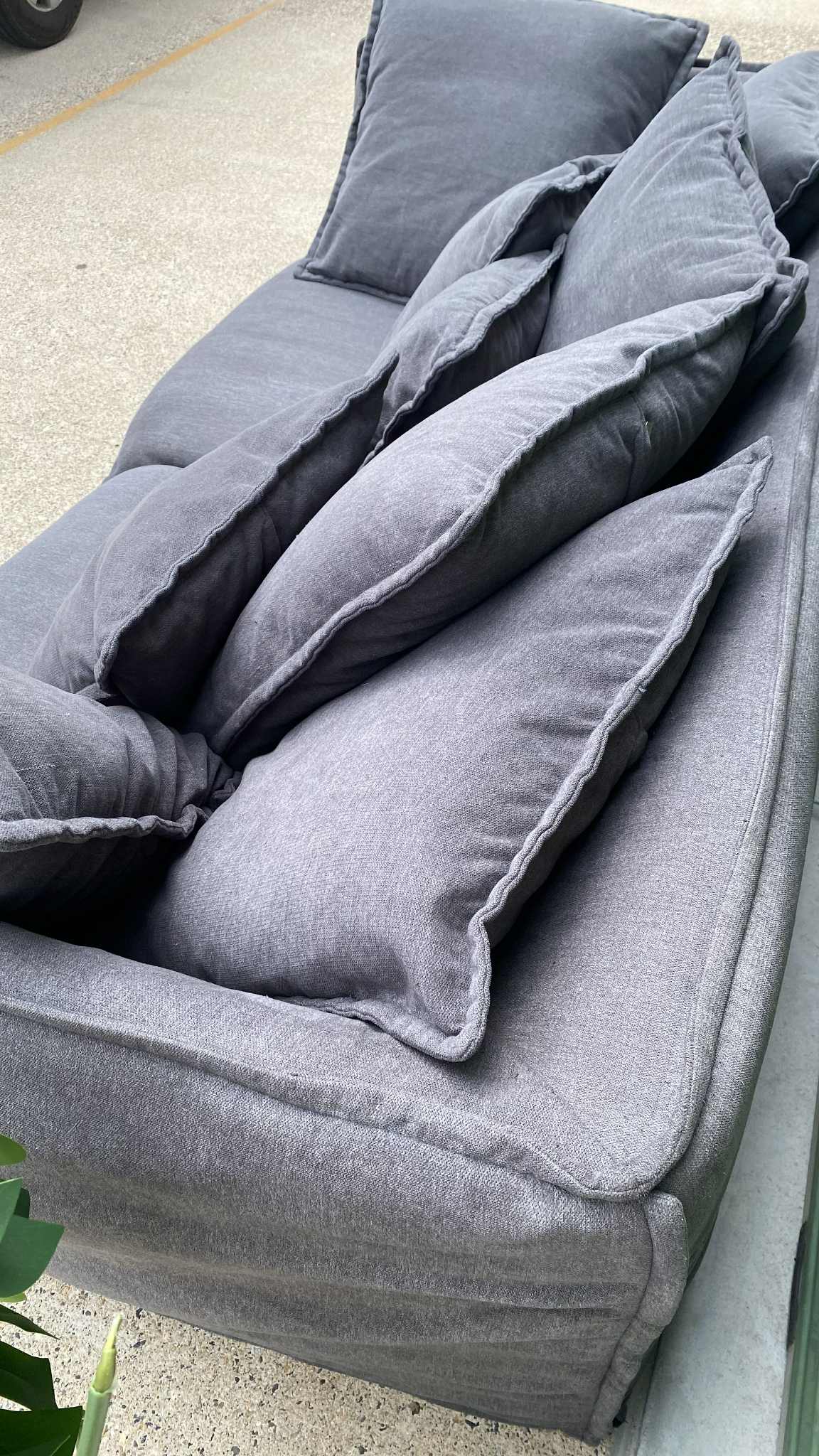 Ex Eureka CLIO 3-Seater Grey Sofa