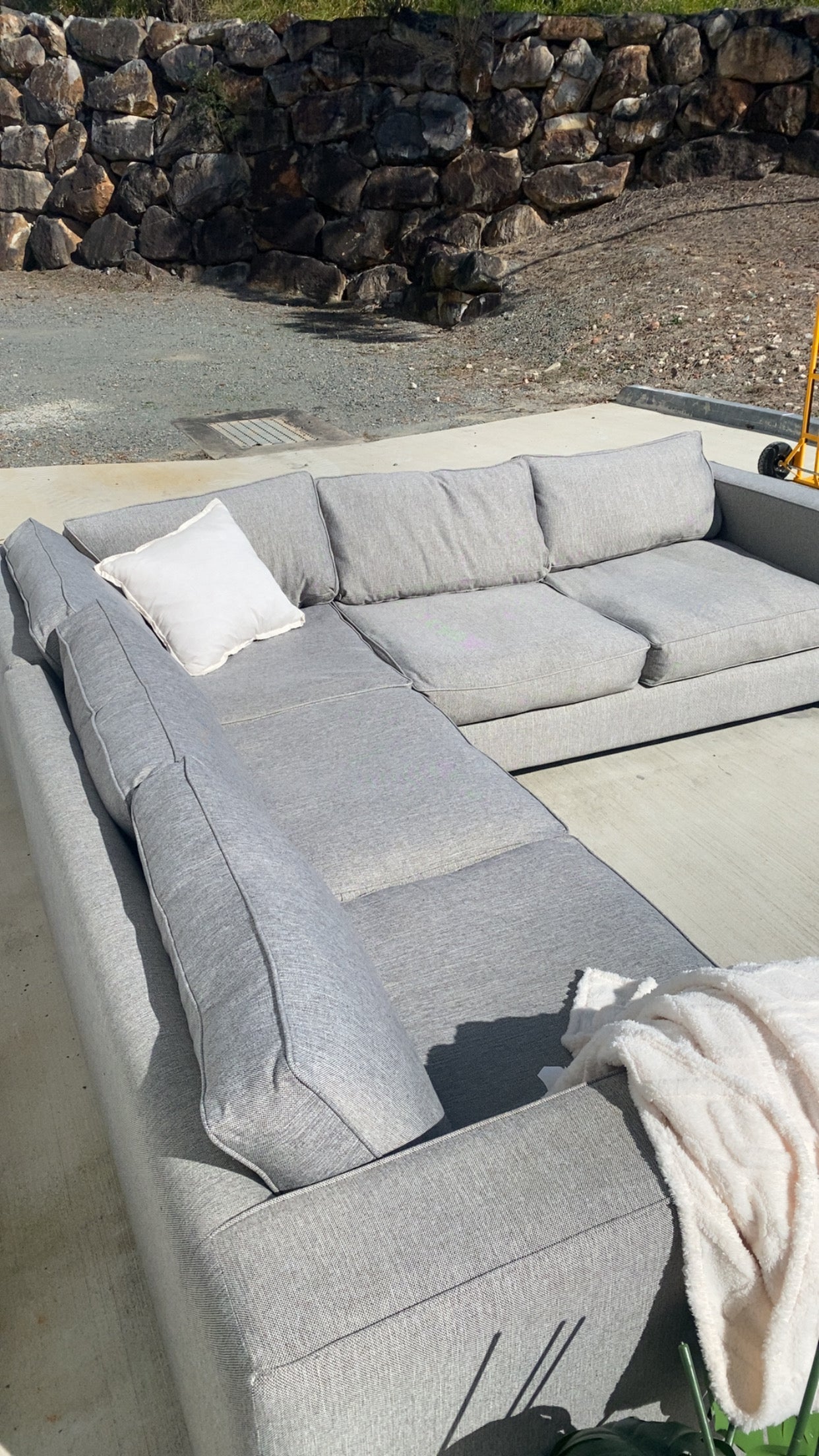 Ex Harvey Norman Modular Grey Corner Lounge Suite
