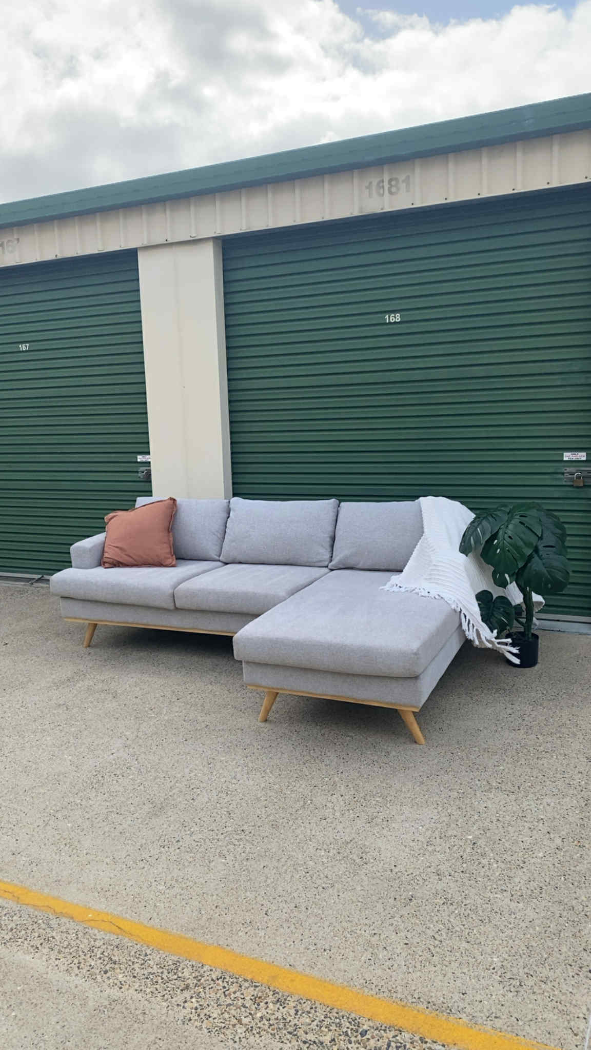 Ex Fantastic Furniture L Seater Sectional Sofa *Grey*