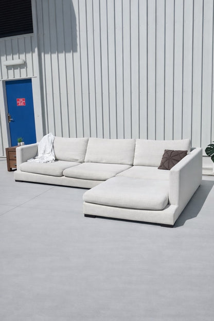 Ex James Lane White Biege Sand L Shape Lounge