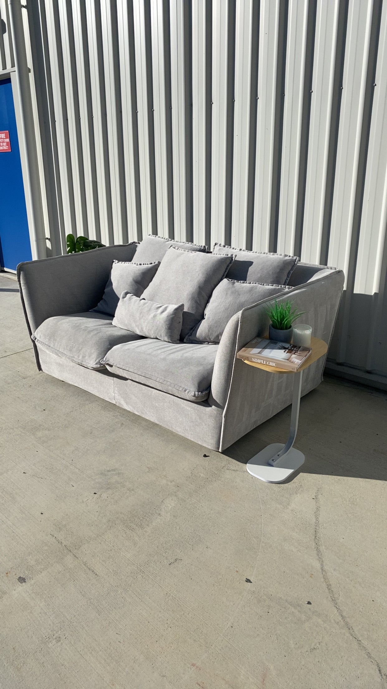 Ex Eureka Clio Grey 3 Seater Sofa