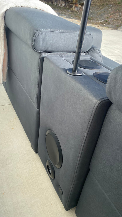 Premium Navy 2-Seater Electric Reclining Suite