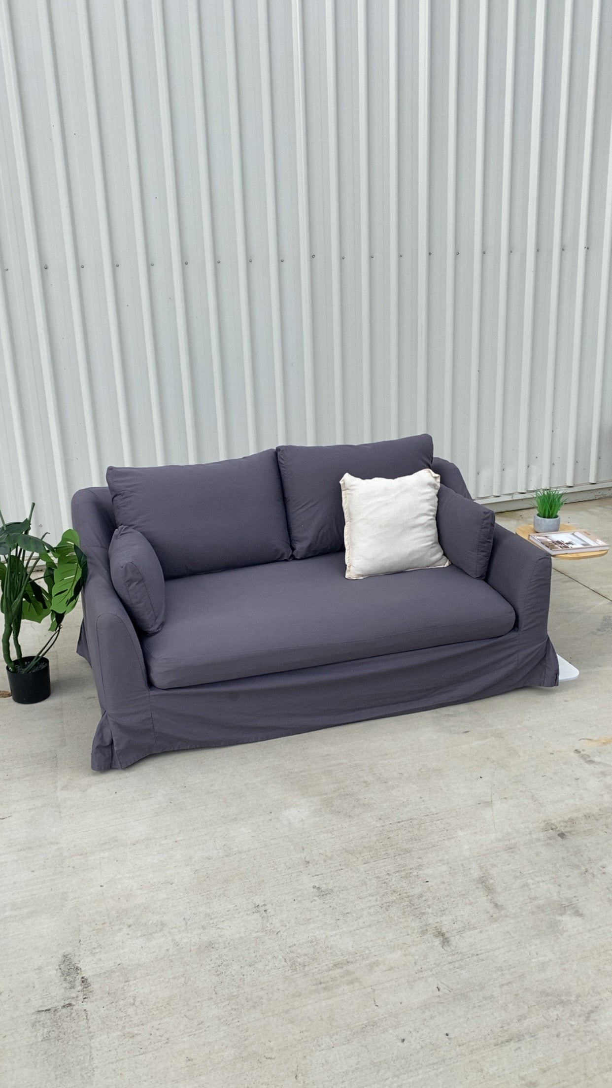 Ex IKEA HYLTARP 2-Seater Navy Grey Sofa
