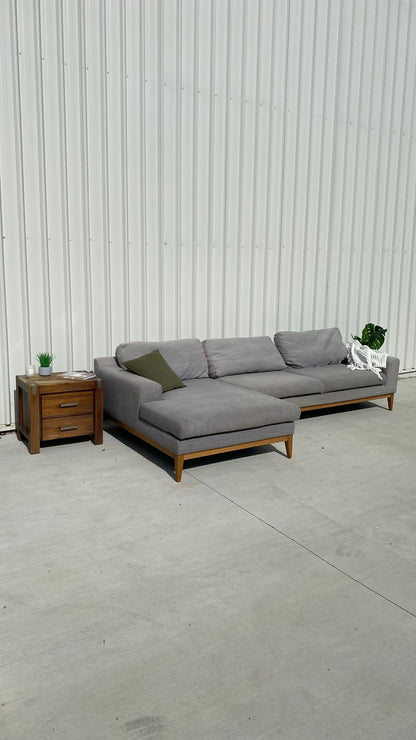 Premium Large Grey LHC Sofa