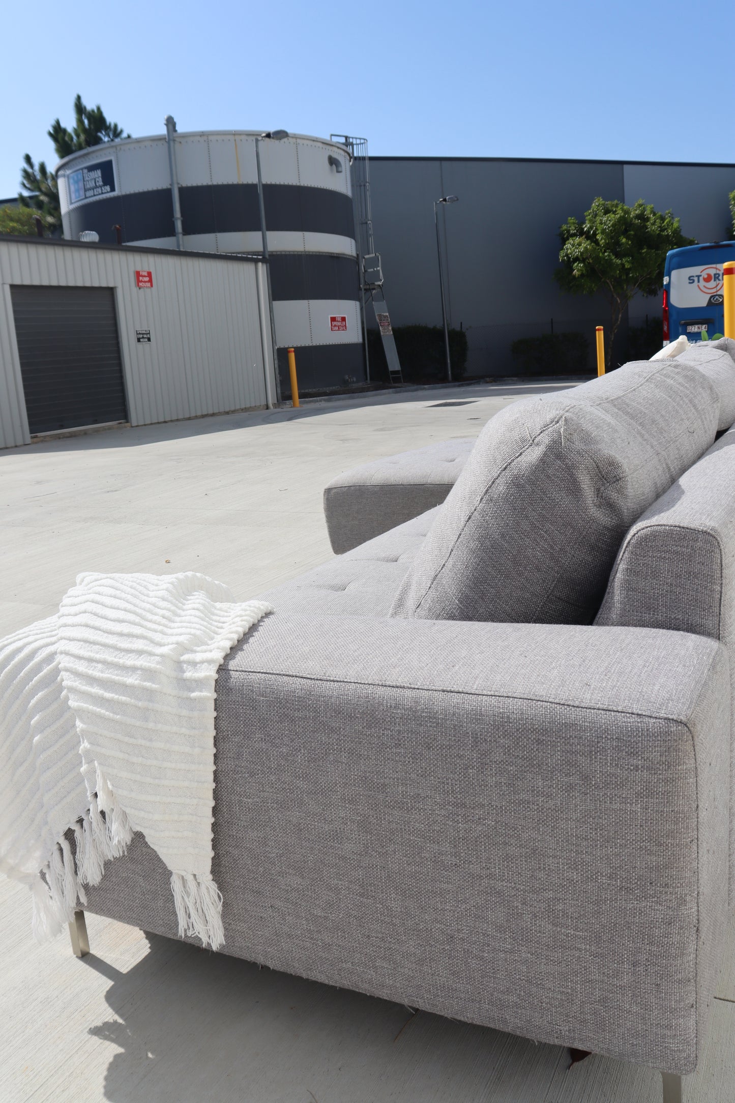 Large Premium L Shape Grey Sofa