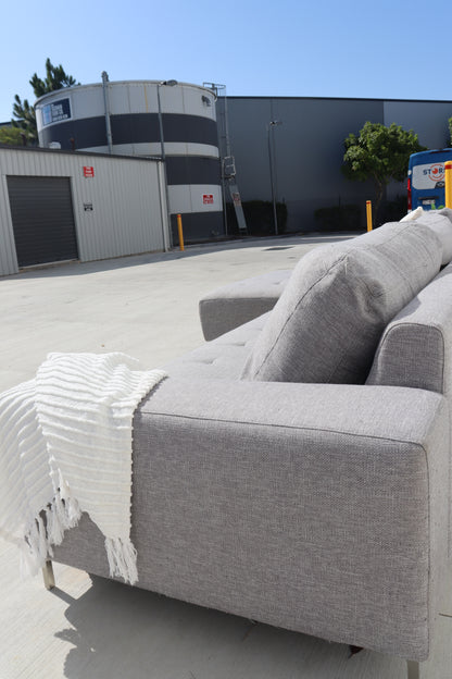 Large Premium L Shape Grey Sofa