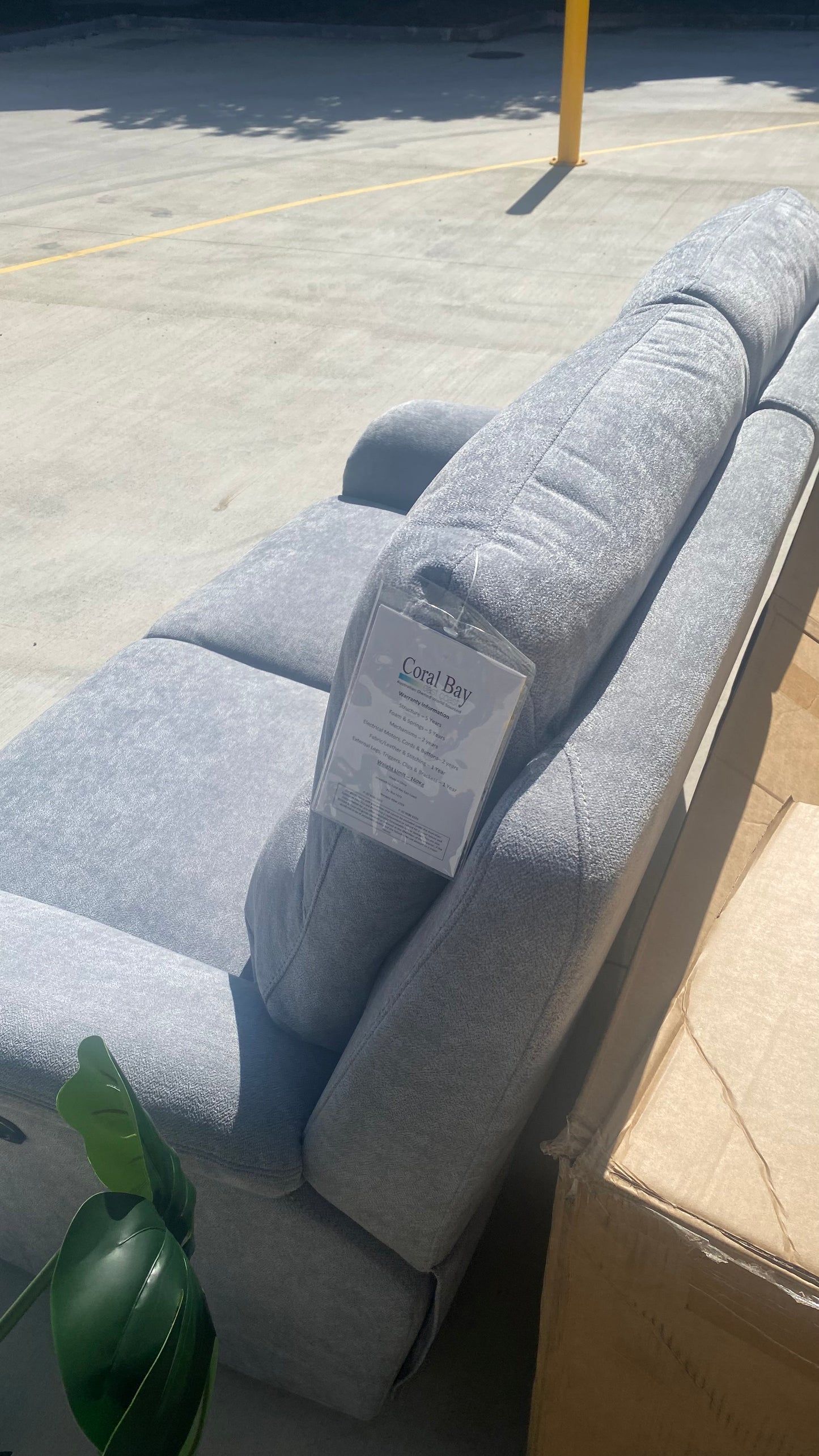 Kelso Smoke Grey Double Electric Recliner (BOXED)