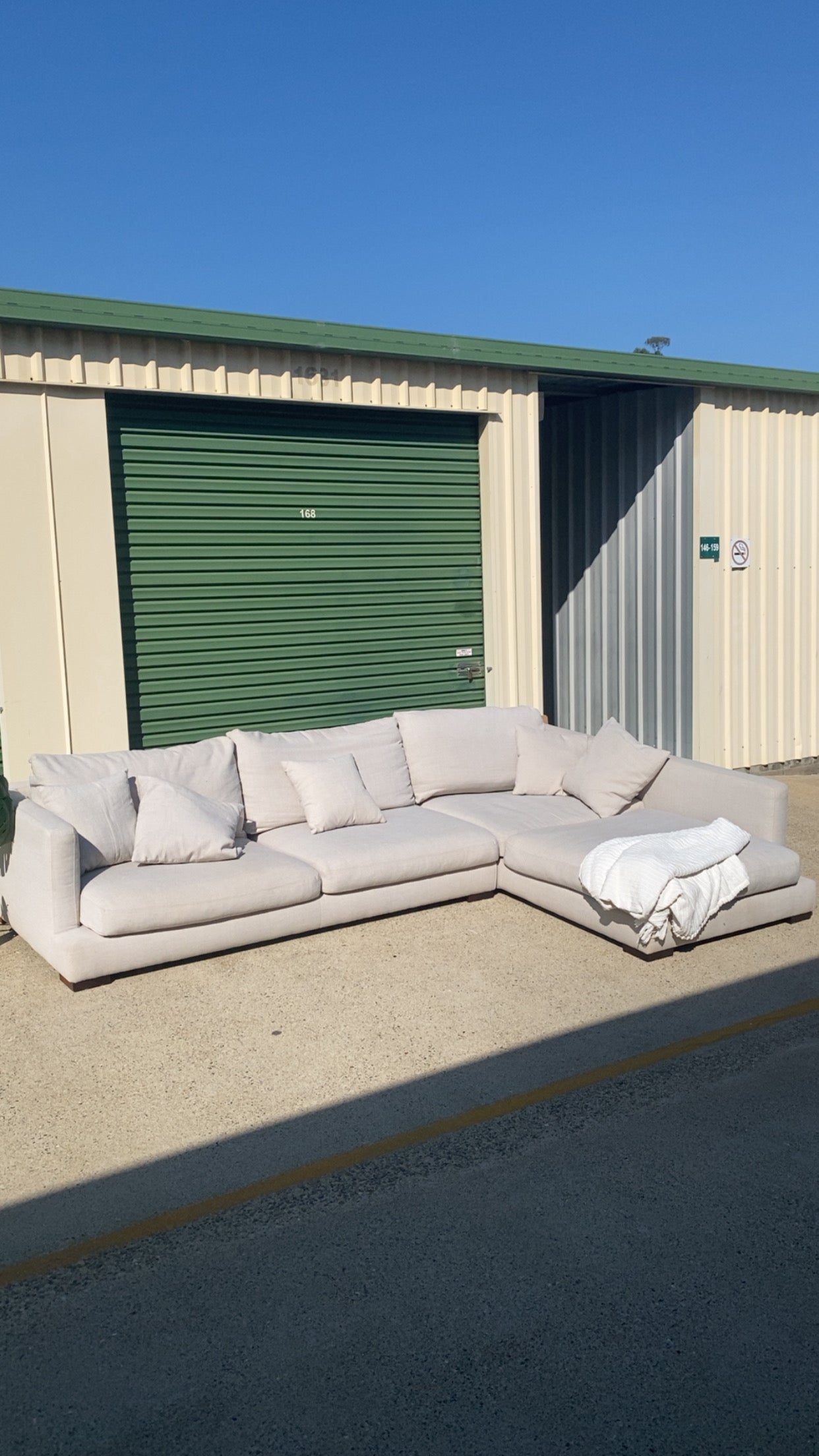 Ex Freedom LONG ISLAND Fabric Modular Deep Seated Sofa *Grey*