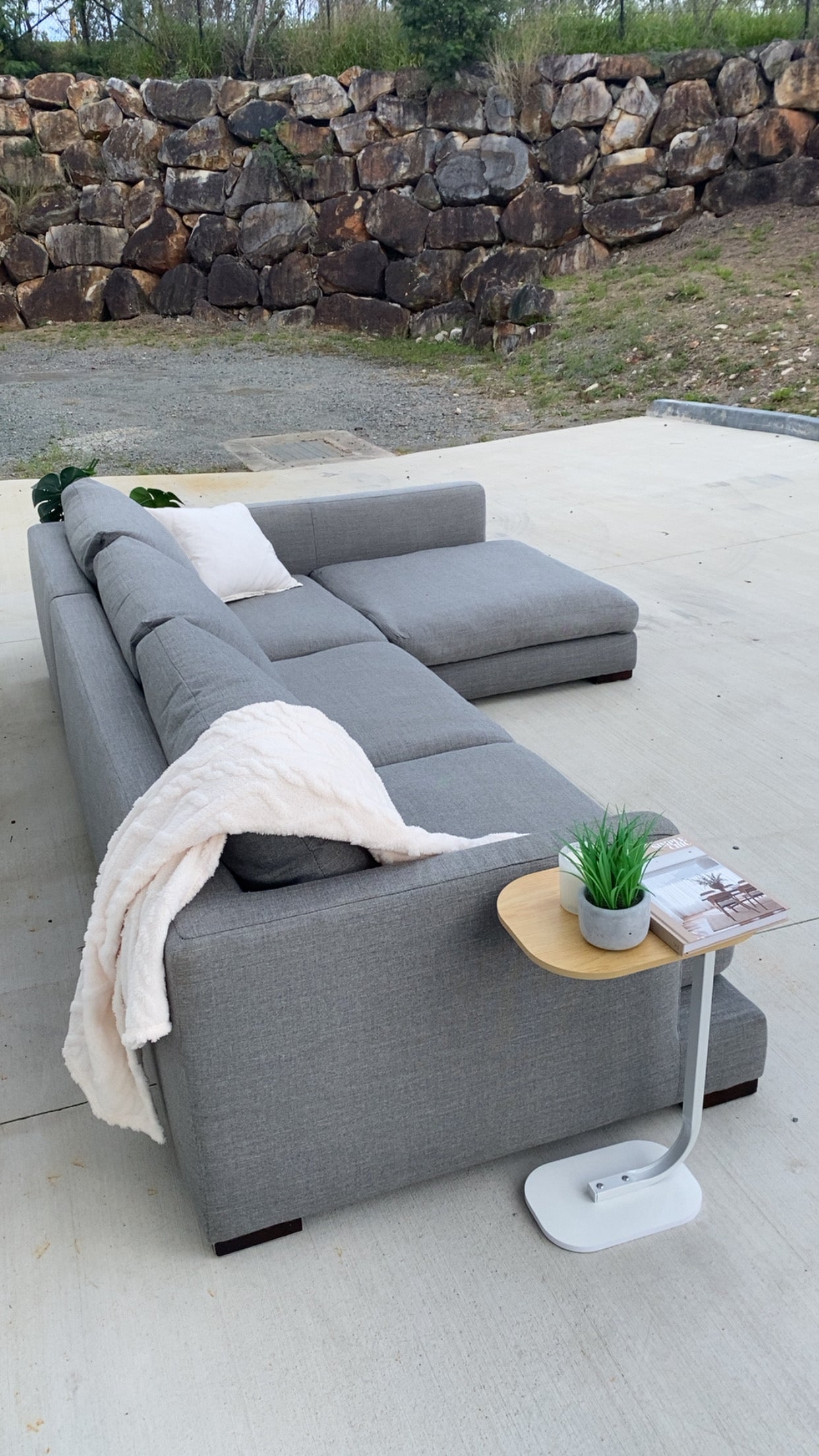 Ex Freedom Long Island Grey Fabric Modular Sofa
