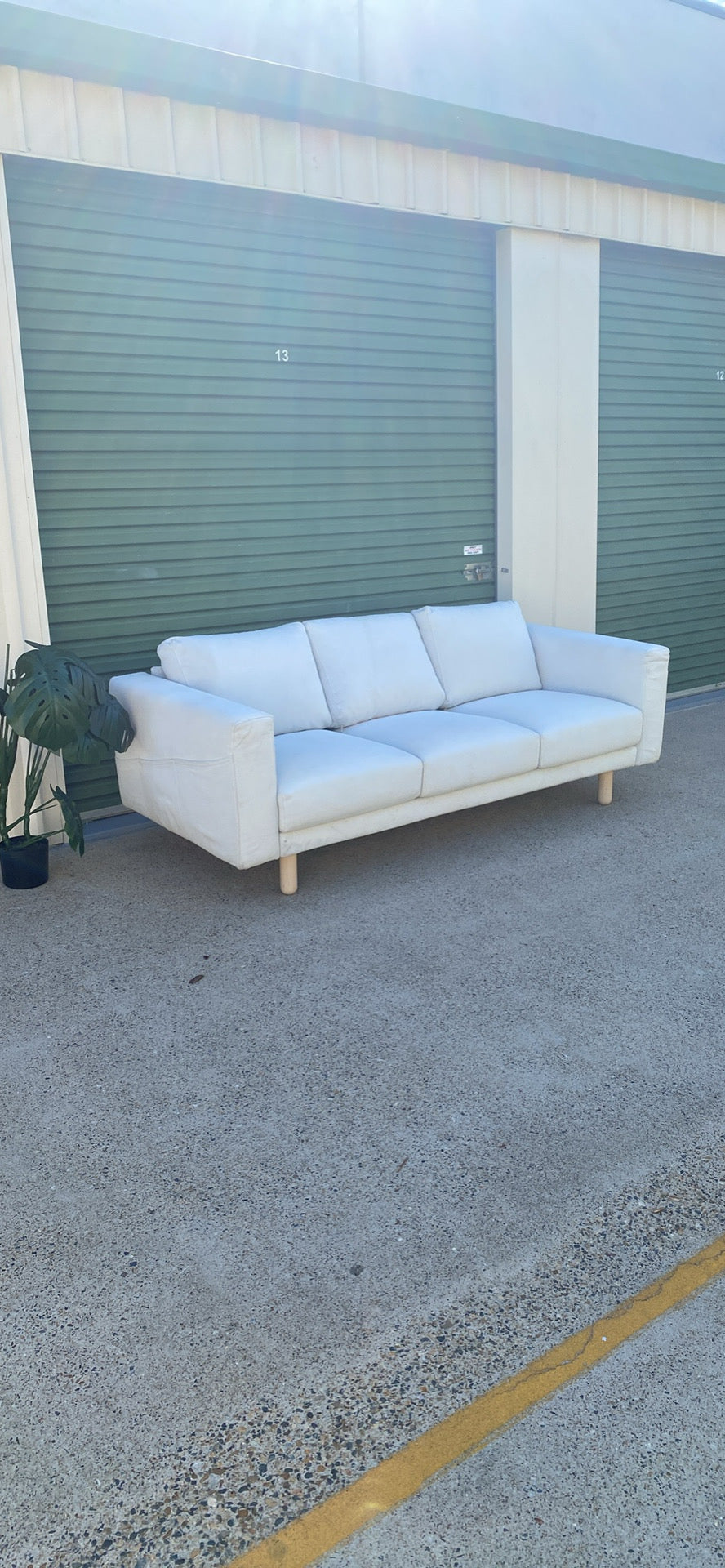 Ex IKEA 3 Seater Biege Sofa