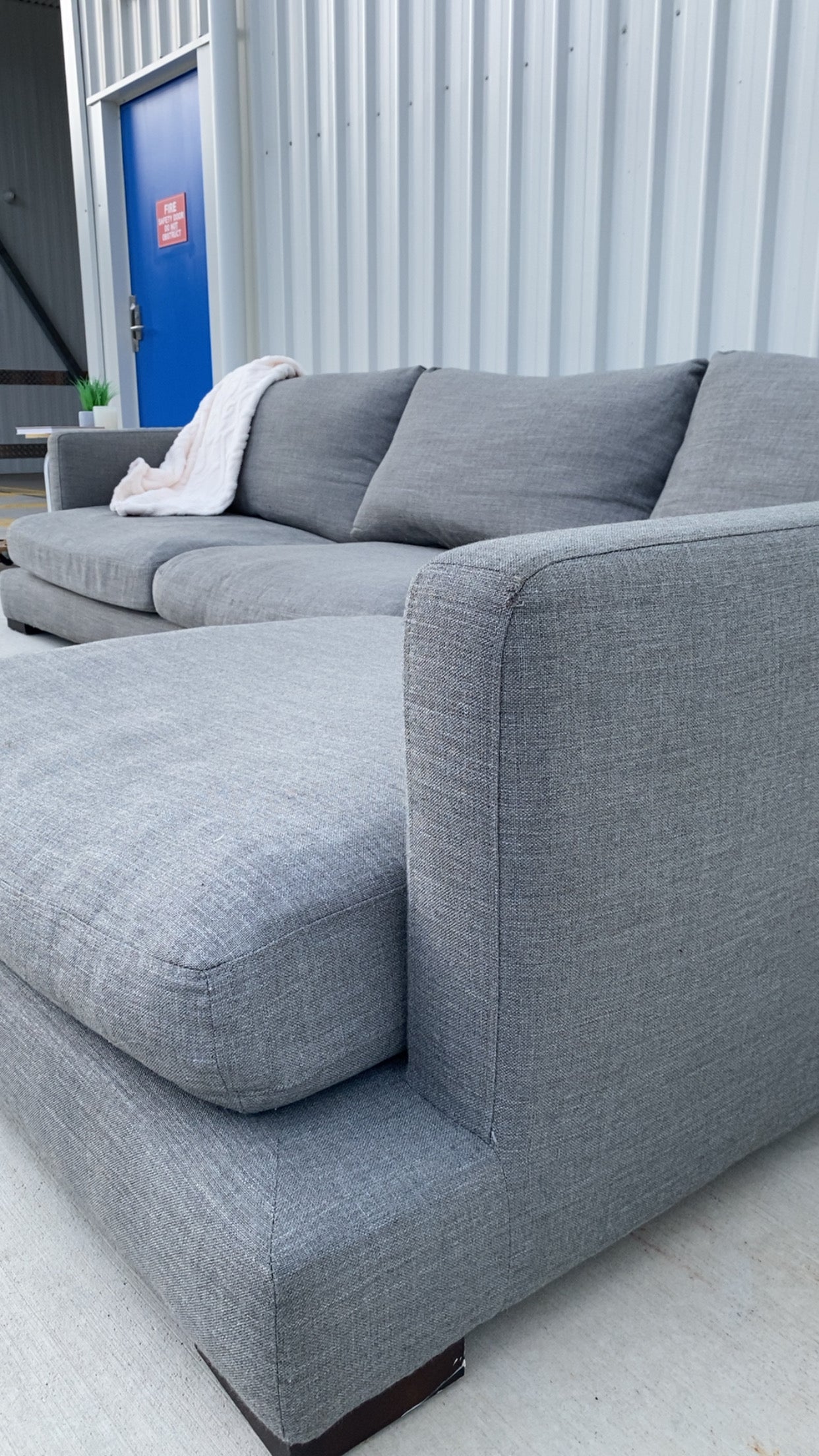 Ex Freedom Long Island Grey Fabric Modular Sofa