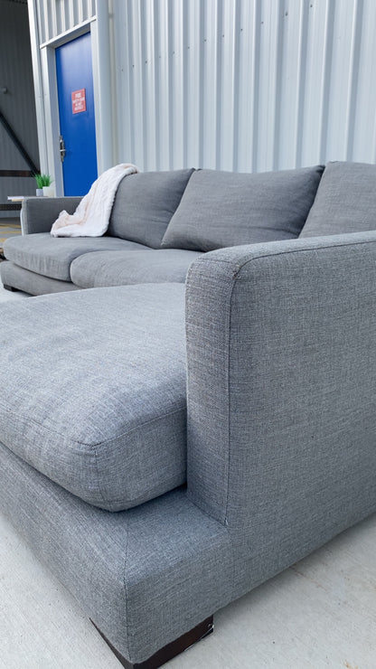 Ex Freedom Long Island Grey Fabric Modular Sofa