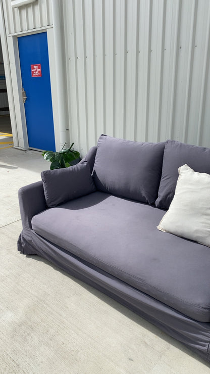 Ex IKEA HYLTARP 2-Seater Navy Grey Sofa